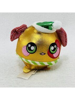 Squeezamals Squishy Christmas Santa Yule Pug Dog Plush Toy Puppy Gold Holiday